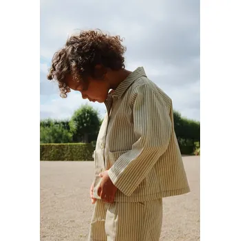 Pánská košile Košile Konges Sløjd FRANKIE OVER SHIRT GOTS KS103249 béžová 12X, vel. 134-140