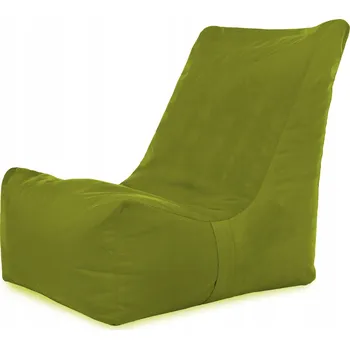 Křeslo Plyšové křeslo k sezení taburet ZERRA HNĚDÉ