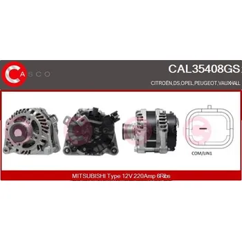 Alternátor generátor CASCO CAL35408GS