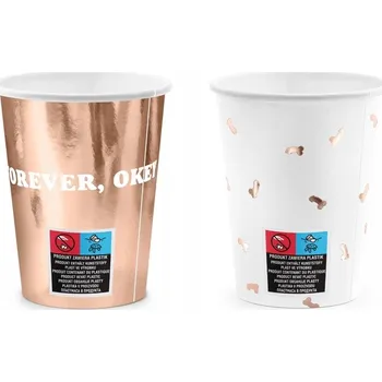 Jednorázové nádobí Brčka 6 Ks . Papírová 8,5 cm x 7,5 mm