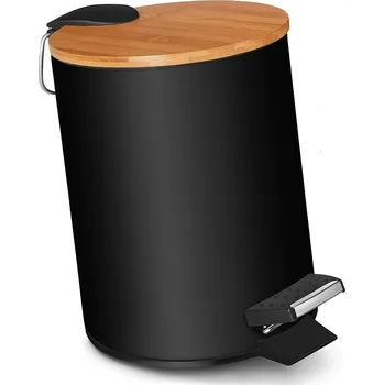 Odpadkový koš Odpadkový koš VMbathrooms Bambus 3 l černý