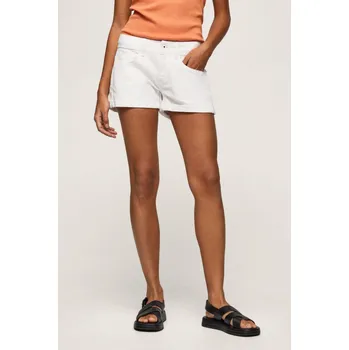 Dámské kraťasy Pepe Jeans Dámské kraťasy SIOUXIE Barva: denim (odpovídá obrázku), Velikost: W27