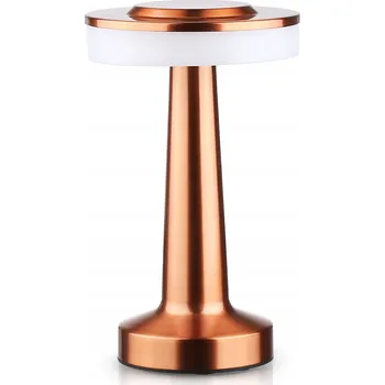 Lampička BEZDRÁTOVÁ STOLNÍ LAMPA NOČNÍ LED HŘÍBEK DOTYKOVÁ STMÍVATELNÁ 3 BARVY