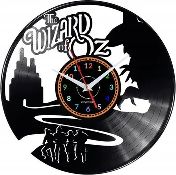 Hodiny ČARODĚJ ZE ZEMĚ OZ NÁSTĚNNÉ HODINY DEKORATIVNÍ MODERNÍ VINYLOVÁ DESKA