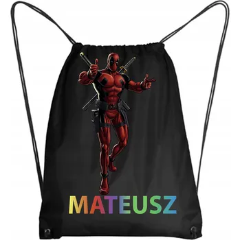 Školní sáček Školní Vak Workoplecak Na Tělocvik Do Školky Školy DEADPOOL MARVEL + JMÉNO 2