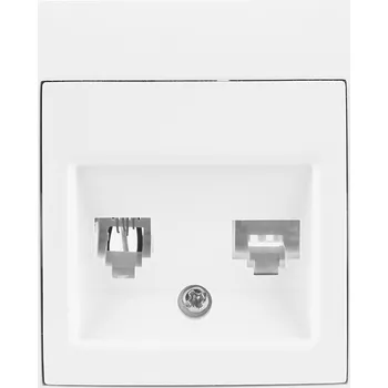 Elektrická zásuvka Internetová a telefonní zásuvka nástěnná VCX bílá