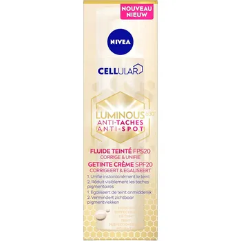 Pleťový krém NIVEA Cellular Luminous 630 proti pigmentovým skvrnám SPF 20 40 ml