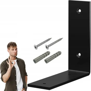 police Držák police, konzole pro Polic Loft, silný ocelový zesílený 15x15x5 cm