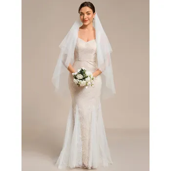 Dámské šaty Svatební šaty s hranatým výstřihem bez rukávů Barva: Vřesová, Velikost: S