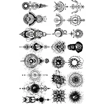 Tetování Dočasné tetování měsíc astrologie magie A4
