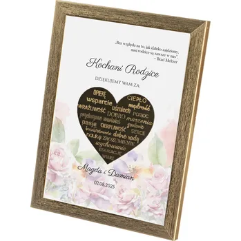 Svatební dekorace Dárek pro rodiče na svatba svatební hostina Elegantní zlatá svatební děkuji.