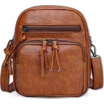 Kabelka psaníčko EdiBazzar , eko kůže hnědá