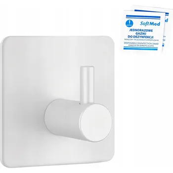 Věšák SAMOLEPICÍ HÁČEK BÍLÝ NA RUČNÍKY, OBLEČENÍ, UTĚRKY, HOUBIČKY 3M