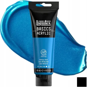 Vodová barva Akrylová Barva Liquitex Basics Acrylic 118ml 341 Metalická modrá