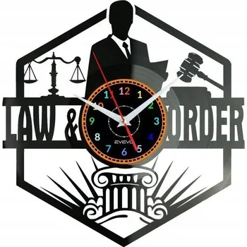 Hodiny Nástěnné hodiny do kanceláře - vinylová deska - moderní dekorace