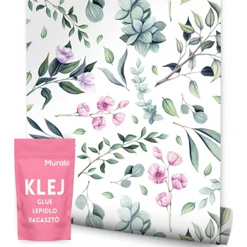 Fototapeta Tapeta větvičky listy květy rostliny do ložnice