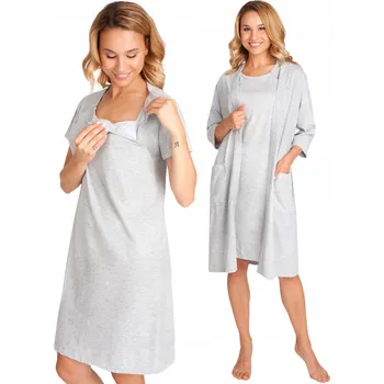 Dámská noční košile Košile pro kojící maminky Przyszła Mama XL bavlna krátký rukáv