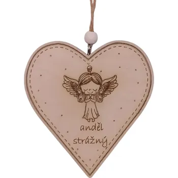 Dekorace z Řečice Srdce Anděl strážný 12cm