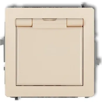 Elektrická zásuvka Elektrická Zásuvka hermetická Karlik béžová