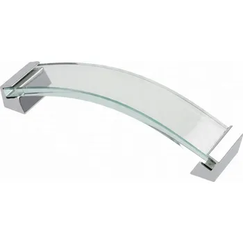 Nábytkové kování Nábytková úchytka GTV ROSES, C=160 mm, L=185 mm, chrom, sklo čiré