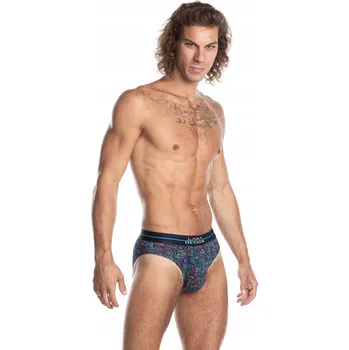 Slipy Pánské slipy s vnější gumou M-993SD Lama 2-BALENÍ XXL tmavě modré