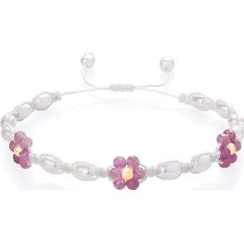 Náramek Květinový náramek Růžový turmalín – Fleur Eterna Trimakasi