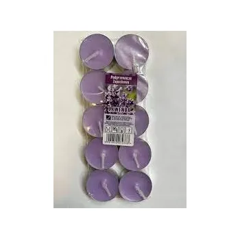 Svíčka Čajová svíčka parafinová levandule Raf-Pol 10 ks