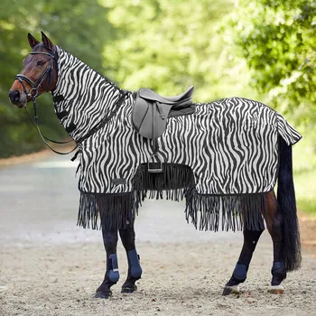 Deka pro koně Tréninkový Deka ZEBRA s třásněmi Waldhausen 165 cm