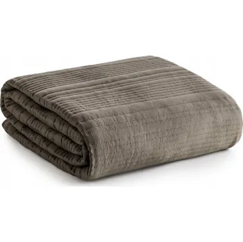 Prostěradlo Přehoz na postel Eurofirany polyester 170 cm x 210 cm hnědý