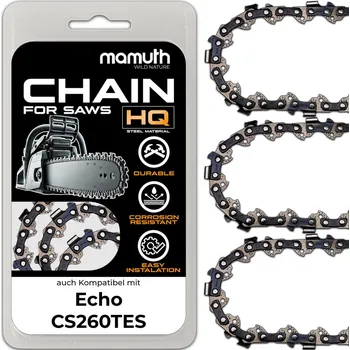Pilový řetěz 3x Řetěz 35 cm pro motorovou pilu Echo CS260TES, 3/8", 52 článků