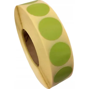 Speciální papír Samolepicí etikety kolečka zelené průměr 20mm 2000ks