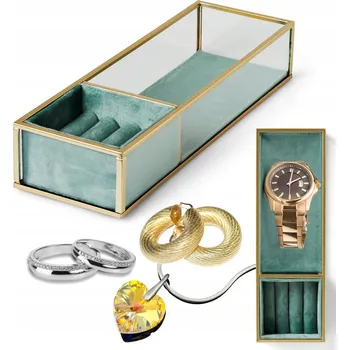 Dárková krabička Šperkovnice truhla tác krabička na šperky sametová