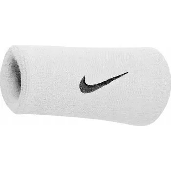 Potítko Froté potítka na zápěstí Nike Swoosh Doublewide bílé 2 ks