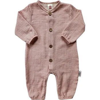 Makoma Mušelínový overal bez ťapek RŮŽOVÝ MELÍR - 62