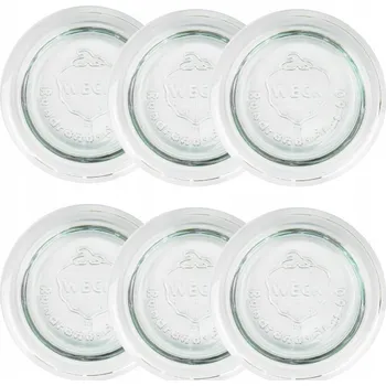 Sklenice Skleněné víčko na zavařovací sklenice WECK 60 mm 6 Ks