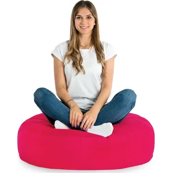 Taburet Plyšový polštář na sezení do křesla PARI ČERVENÝ