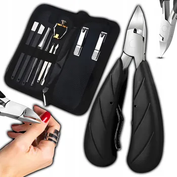 SADA 8V1 NŮŽKY NA NEHTY PRO STŘÍHÁNÍ KŮŽIČKY A ZARŮSTAJÍCÍCH NEHTŮ + KLEŠTĚ POUZDRO