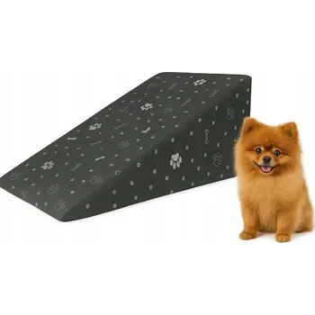 Schody a rampa pro psa VODĚODOLNÁ RAMPA PRO PSA STABILNÍ SCHODY SCHŮDKY PLOŠINA K POSTELI 70x30x45 šedá