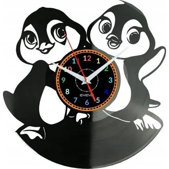 Hodiny Tučňák Nástěnné Hodiny Vinylová Deska Moderní Dekorativní Dárek