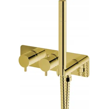 Vodovodní baterie Nástěnná vanová a sprchová baterie Kohlman AXEL GOLD zlatá QW265AGD
