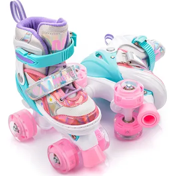 Kolečkové brusle Kolečkové Brusle s nastavitelným klasickým retro LED kolečkem pro děti Meteor, velikost 30-33