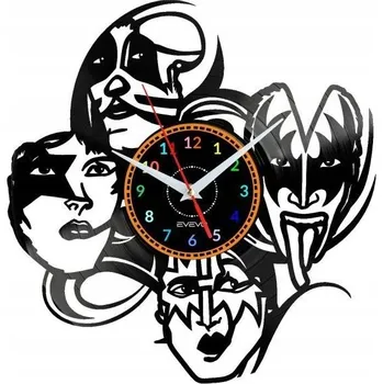Hodiny KISS NÁSTĚNNÉ HODINY DEKORATIVNÍ MODERNÍ VINYLOVÁ DESKA