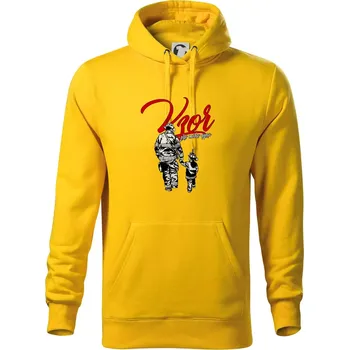 Pánská mikina Hasič vzor pro mého syna - Mikina pánská Cape s kapucí - 4XL ( Žlutá )