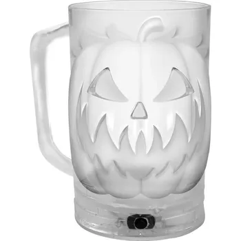 Sklenice Guirca Sklenice plastová Dýně s LED světlem 700 ml