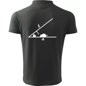 Pánská košile Matematická myš - Polokošile pánská Pique Polo 203 - 5XL ( Tmavá břidlice (šedá se zeleným nádechem) )