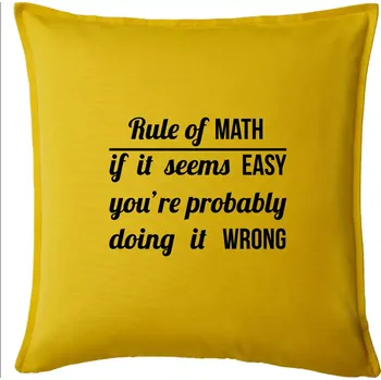 Polštář Rule of math - Polštář 50x50 - 50x50 - Pouze potah ( Žlutá )