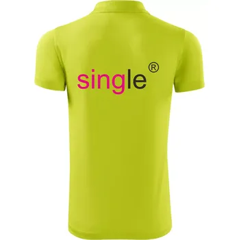 Pánská košile Single nápis copyright - Polokošile Victory sportovní (dresovina) - 2XL ( Limetková )