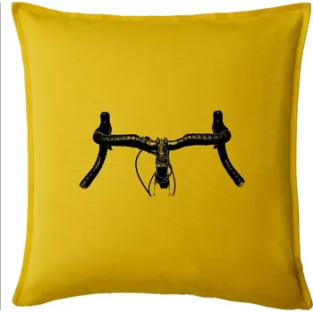 Polštář Silniční kolo řidítka - Polštář 50x50 - 50x50 - Pouze potah ( Žlutá )