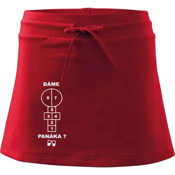 Dámská sukně Dáme panáka? - Sportovní sukně - two in one - S ( Červená )