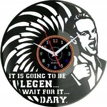 Hodiny Nástěnné hodiny Člověk Úspěchu - Vinylová deska - Moderní dekorace